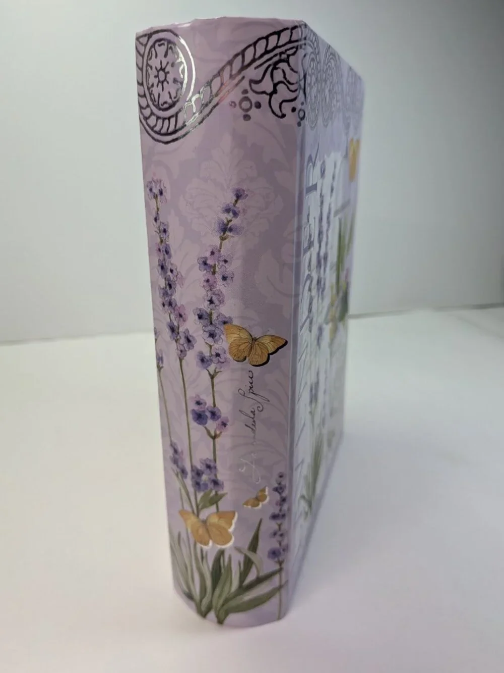 Susan Winget Botanical Gift Box Lot 3pc Lavender Book Hydrangea Peony